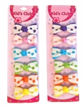 CLIPS WITH BOW - STRAWBERRY/APPLE SHAPE HOLES 6PK
