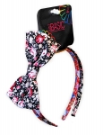 HEADBANDS WITH LARGE BOW FLORAL PRINT 2PK