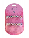 HAIR COMBS WITH FLOWER STONES 2PK